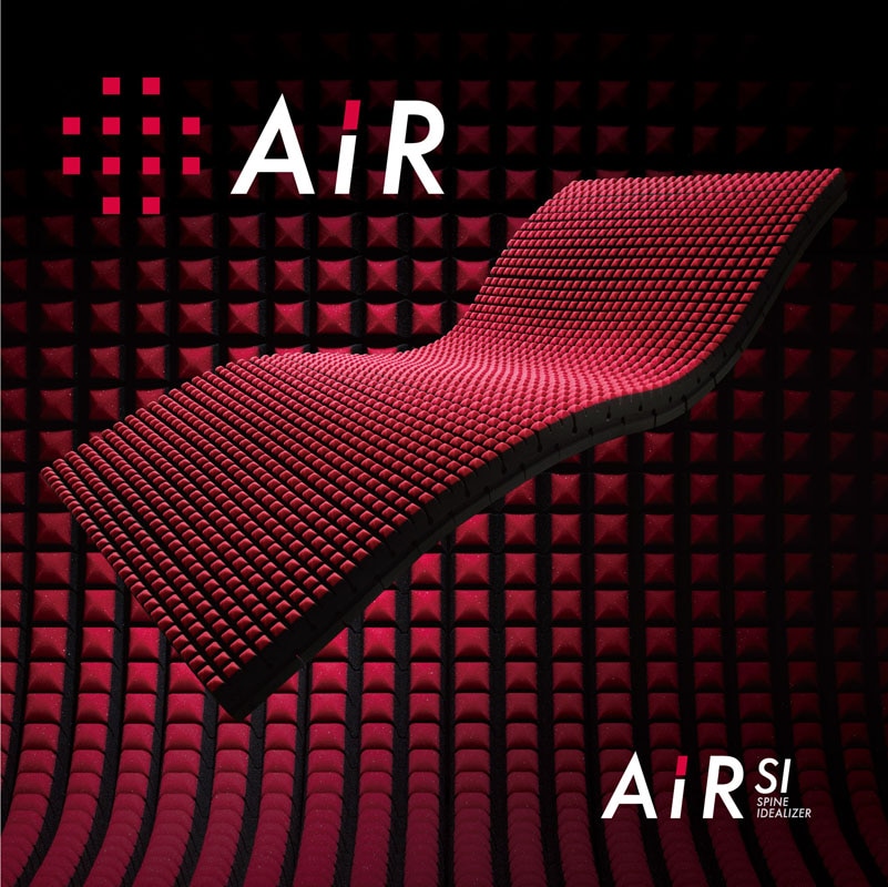 エアーSI］マットレス／REGULAR （シングル）97×195×9cm ブラック 材料