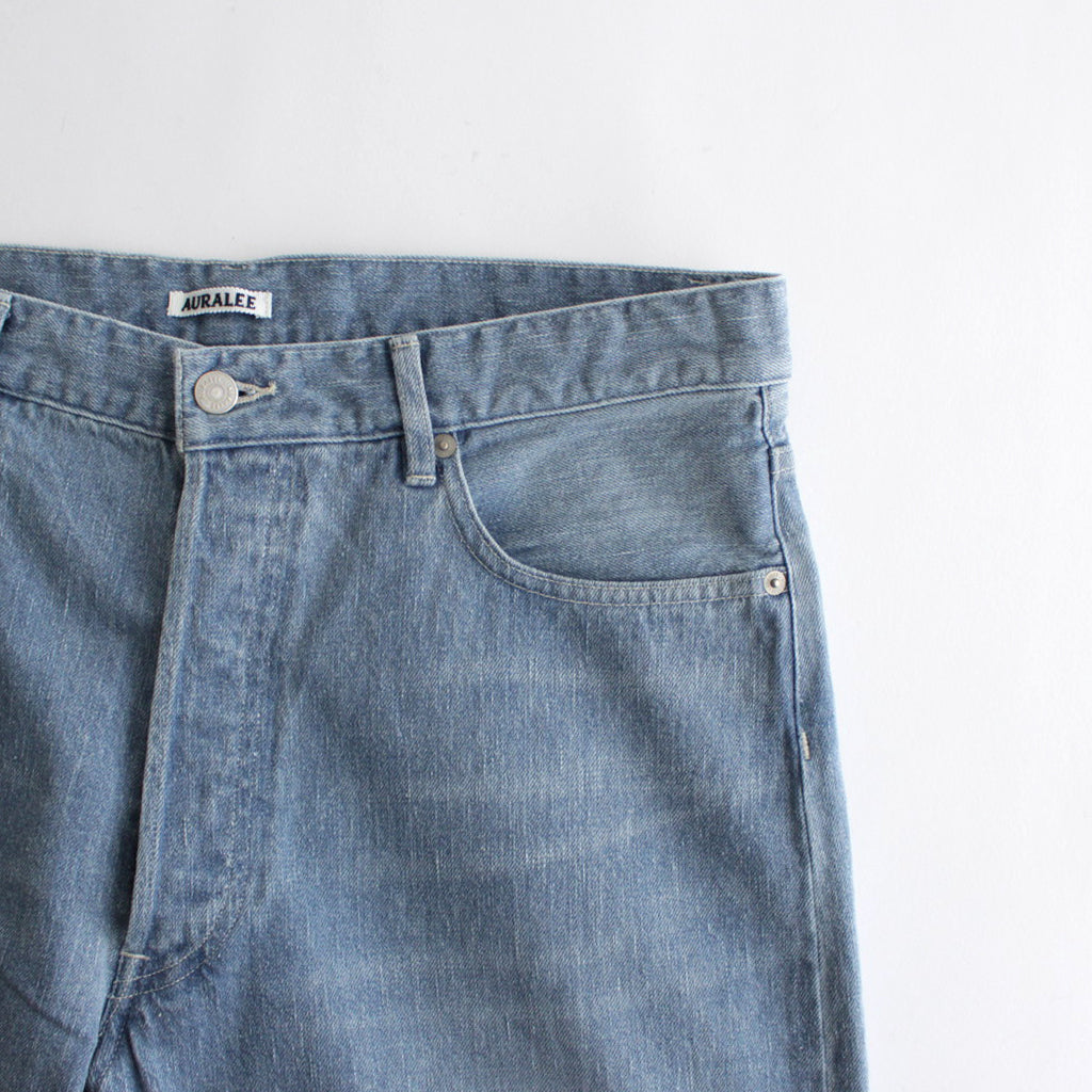 SELVEDGE FADED LIGHT DENIM WIDE PANTS #LIGHT INDIGO [A24SP07DE