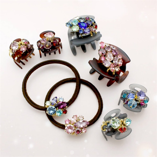 販路限定】クリスタルビジュー ポニー(マルチカラー) | ポニー