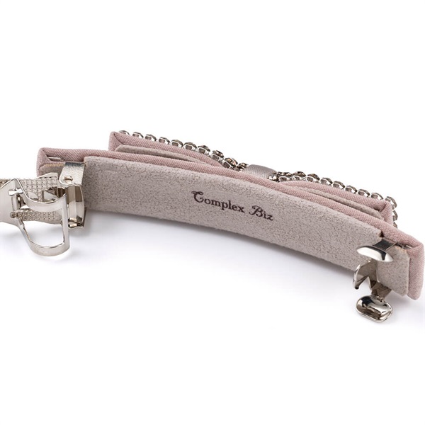 クリスタルメッシュ リボンバレッタ(グレージュ) | バレッタ | COMPLEX