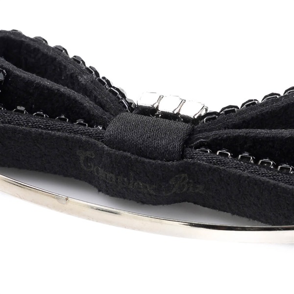 クリスタルメッシュパヴェ スリムバレッタ(ブラック) | バレッタ