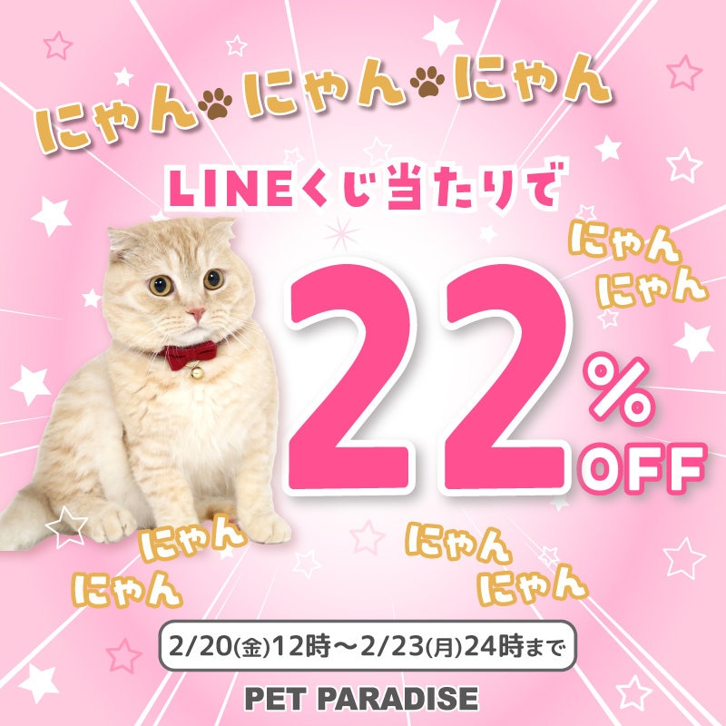 にゃんにゃんにゃんLINEクジ 22％OFF | 【通販】雑貨とペット用品の