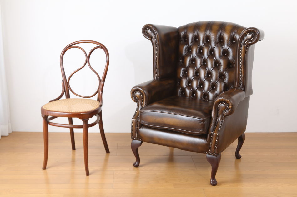 Thomas Lloyd チェスターフィールド アンティークブラウンレザー