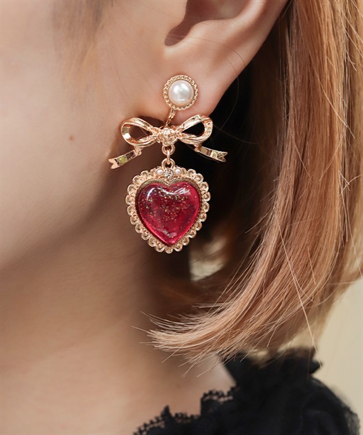 セイクリッドハートイヤリングピアス | axes femme online shop