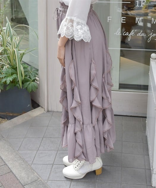シフォン×ラッフルフリルスカート | axes femme online shop