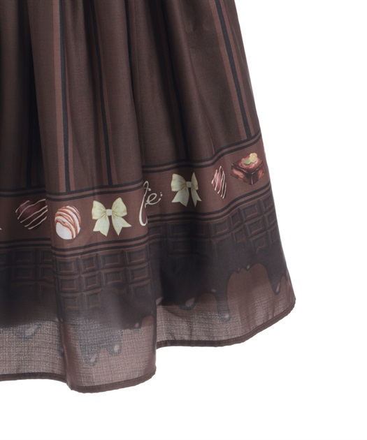 ボンボンショコラ柄ジャンパースカート【受注生産】 | Chalmiere