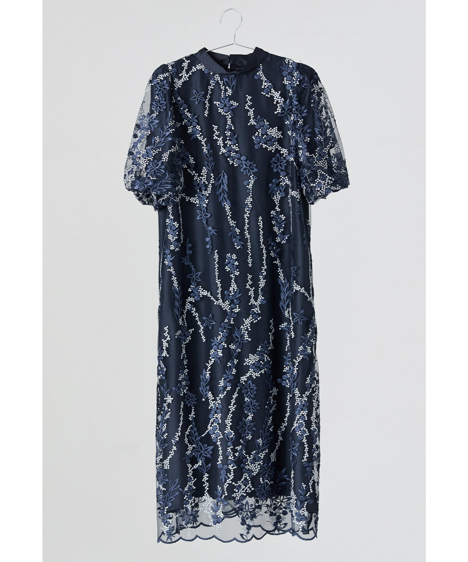 刺繍レースAラインドレス マタニティ 妊婦 結婚式 二次会 成人式