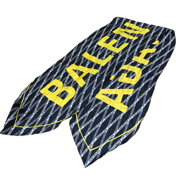 BALENCIAGA(バレンシアガ) スカーフ ブラック×ホワイト×イエロー