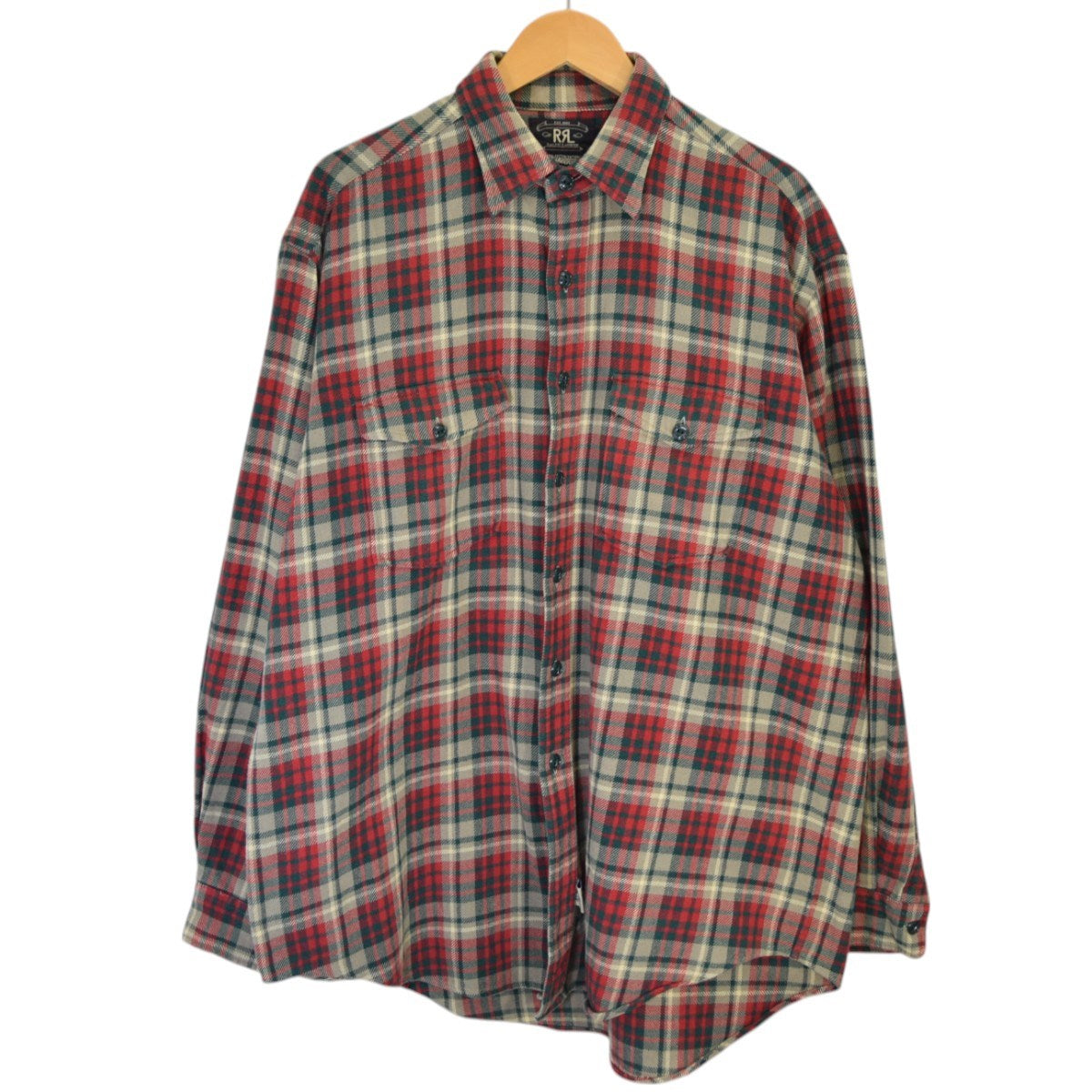 RRL(ダブルアールエル) ヘビーネルシャツ 三ツ星タグ 90Sヴィンテージ