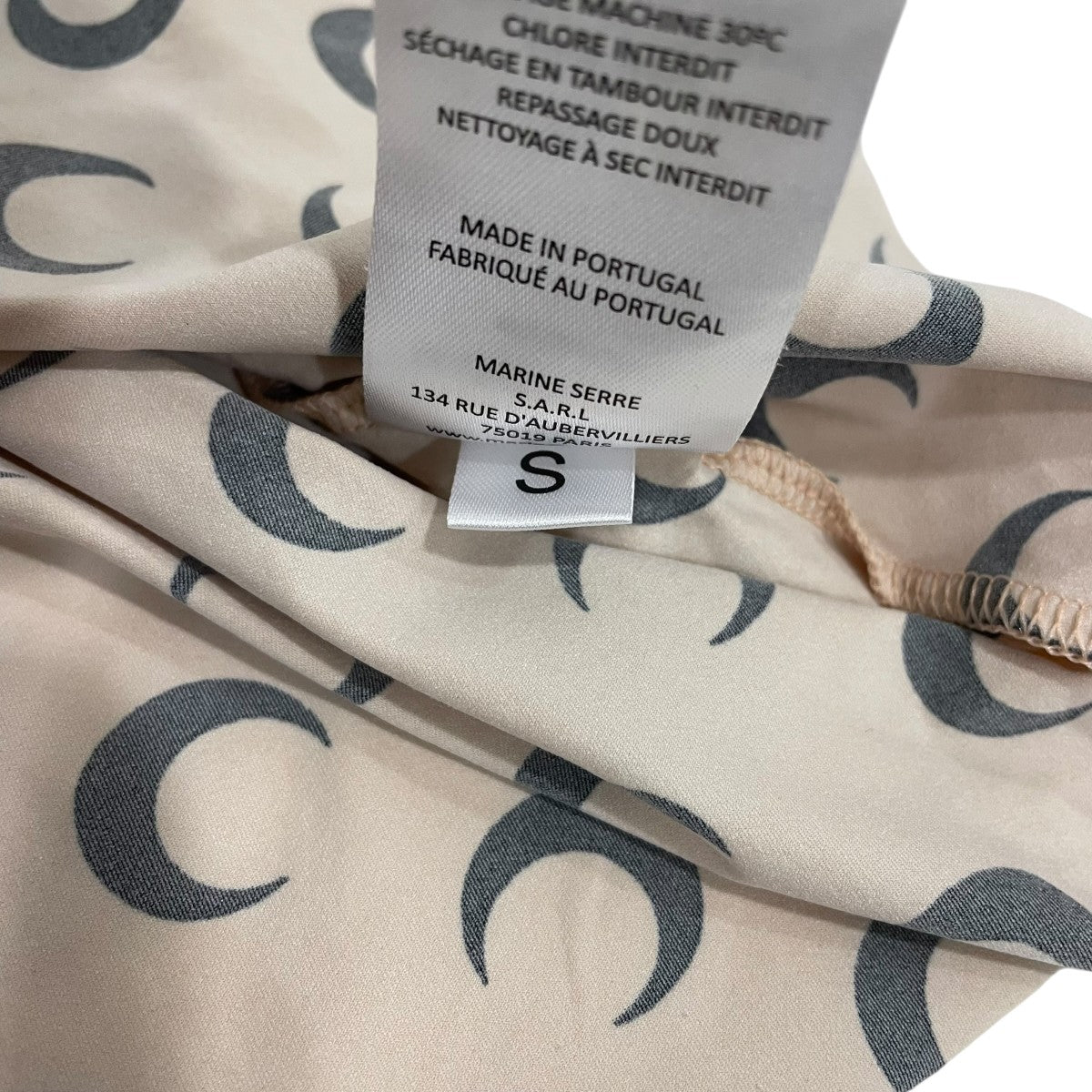 marine serre(マリーンセル) ブラウス ブラック×ベージュ サイズ S