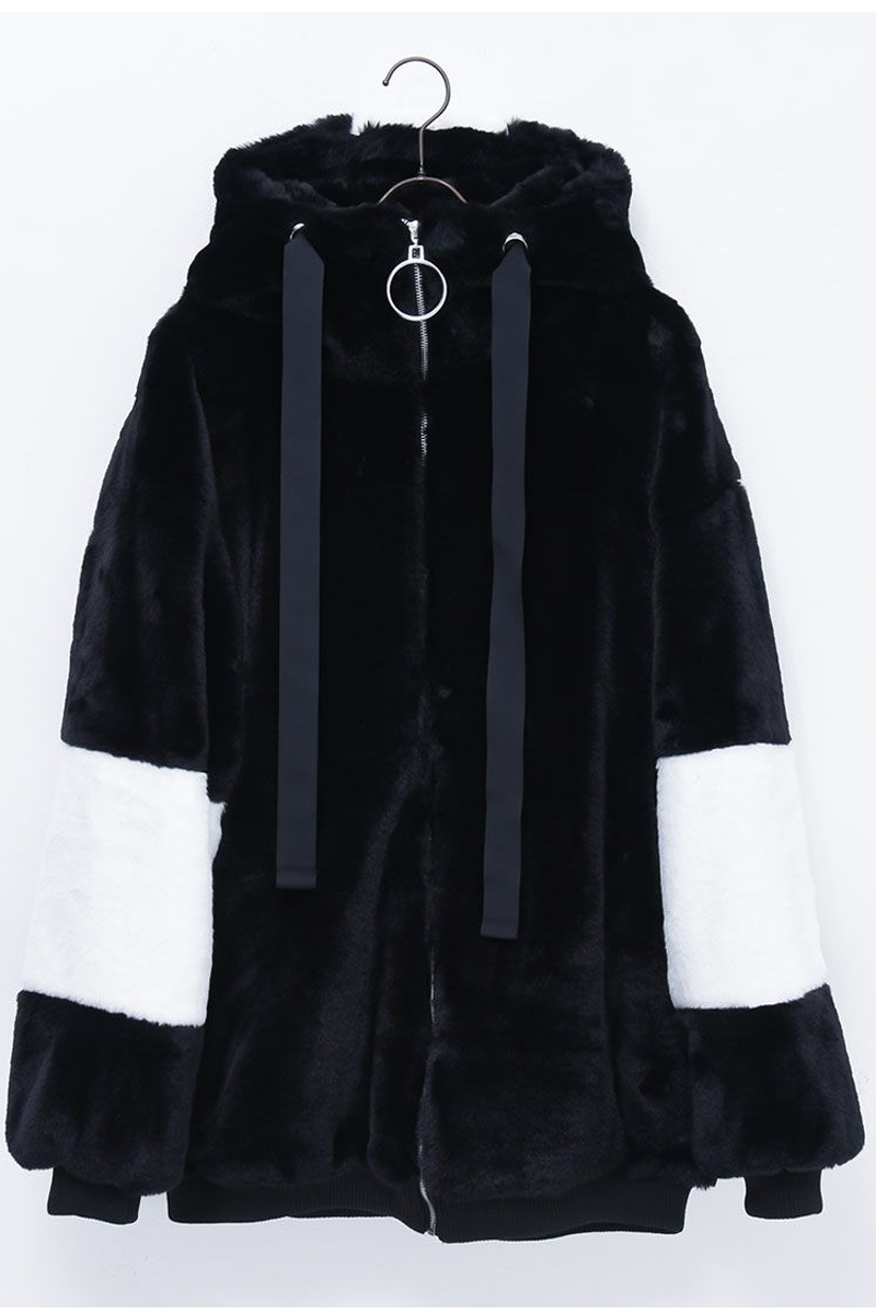 TRAVAS TOKYO【トラバストーキョー】 Drip Logo High Neck Faux Fur