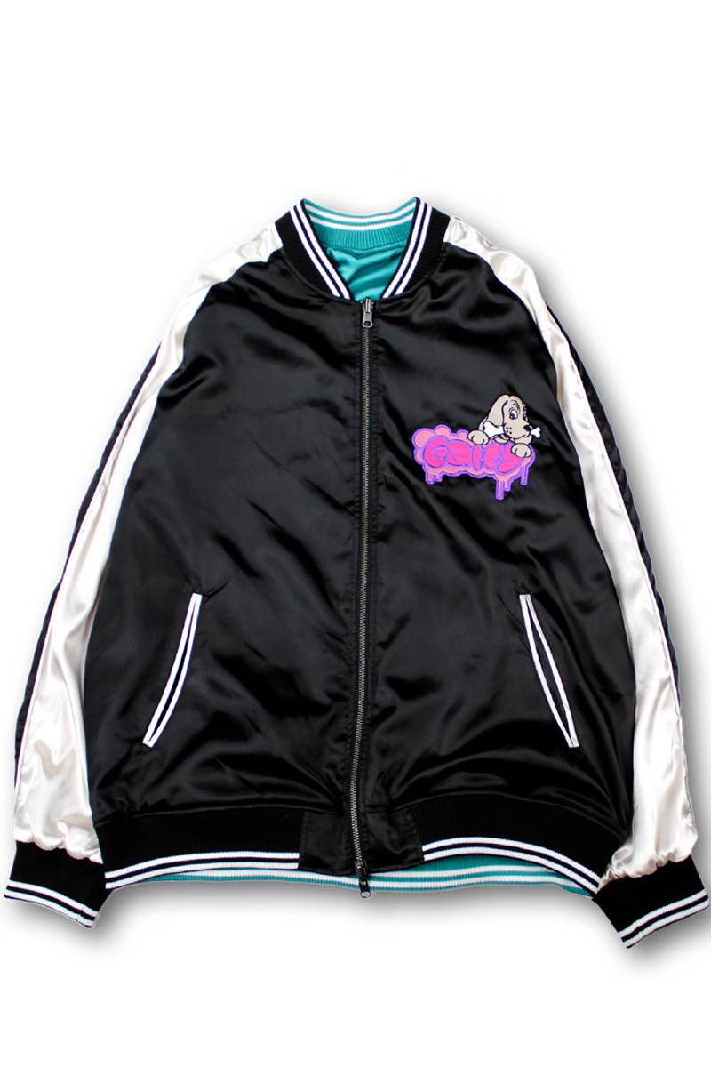 GALFY (ガルフィー) わんわんヤニカススカジャン GREEN BLACK / ロック