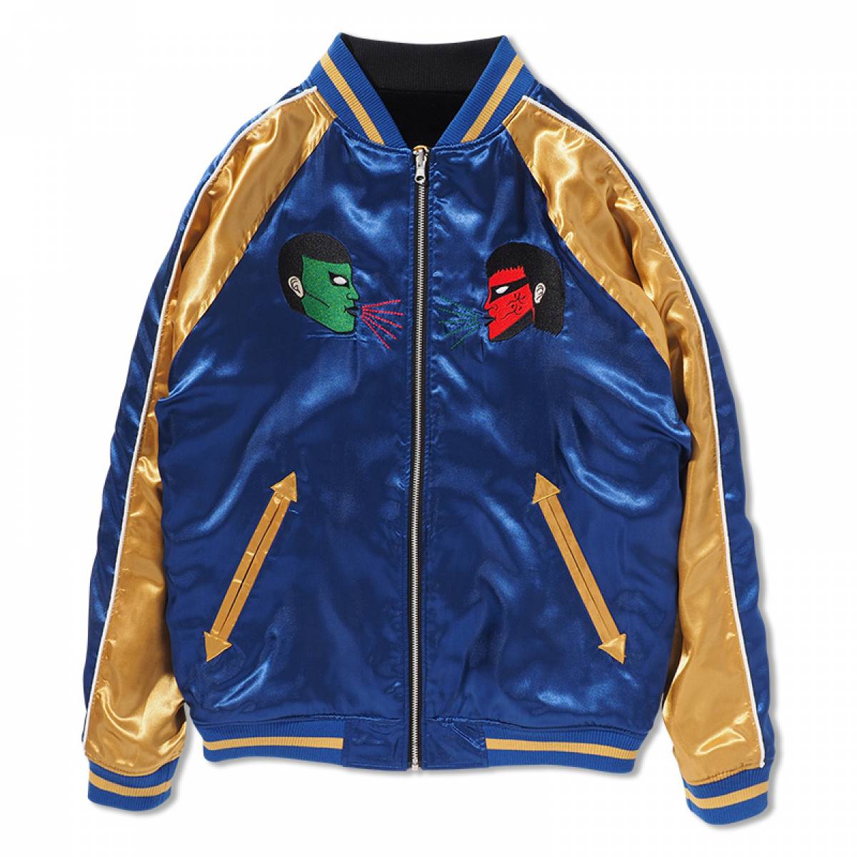 PUNK DRUNKERS [PDSxGreatMUTA]グレート・ムタ スカジャン / BLUE