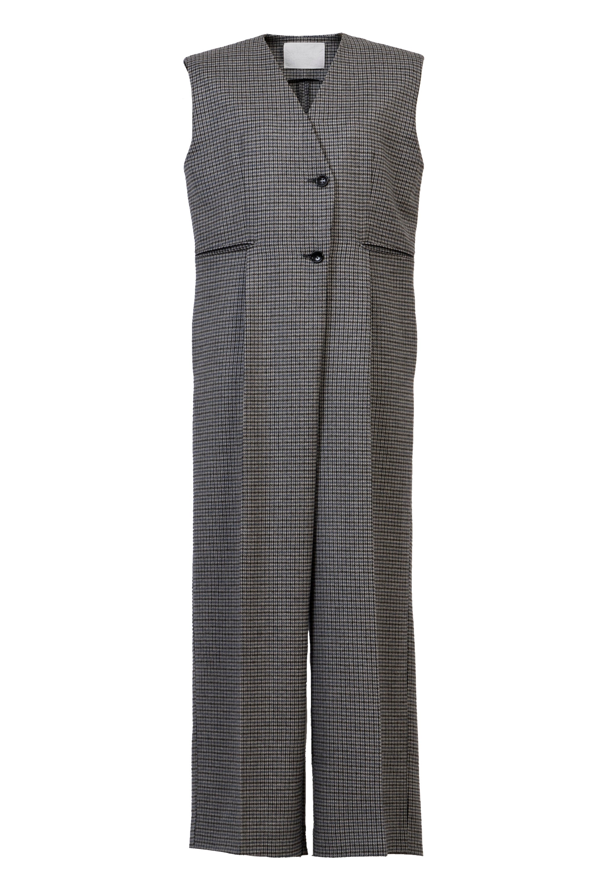 Wool Tweed Tailored Jumpsuit | Grey × Blue – MYLAN ONLINE SHOP