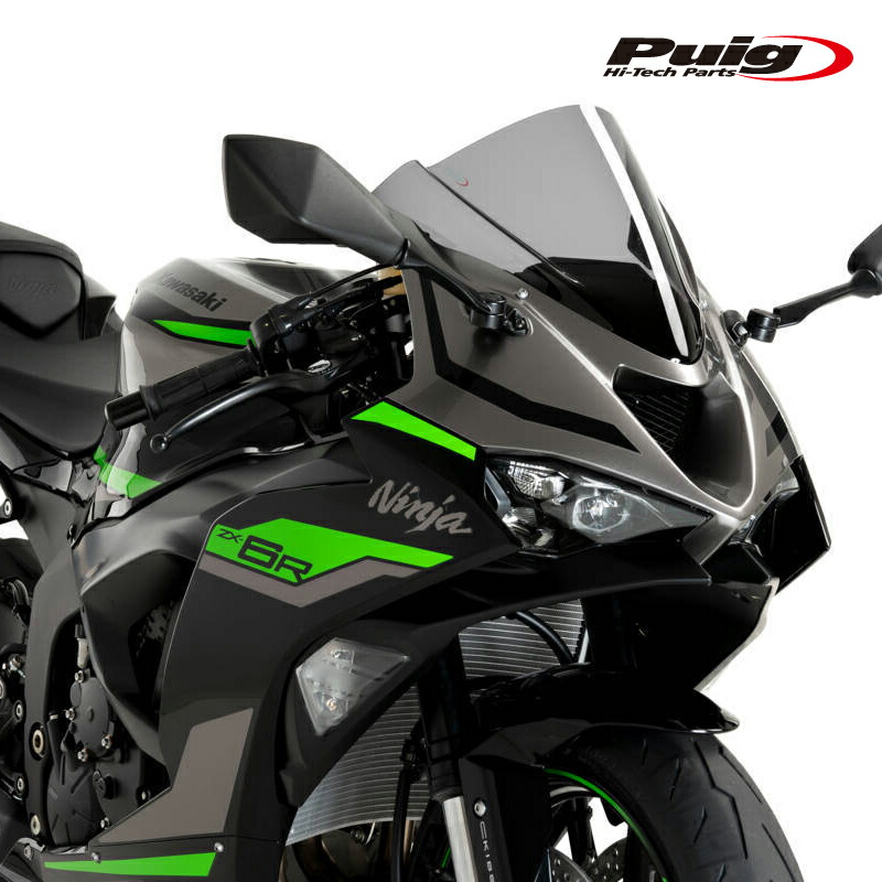 楽天市場】Puig 21832H R-RACER SCREEN [SMOKE] KAWASAKI NINJA ZX-6R