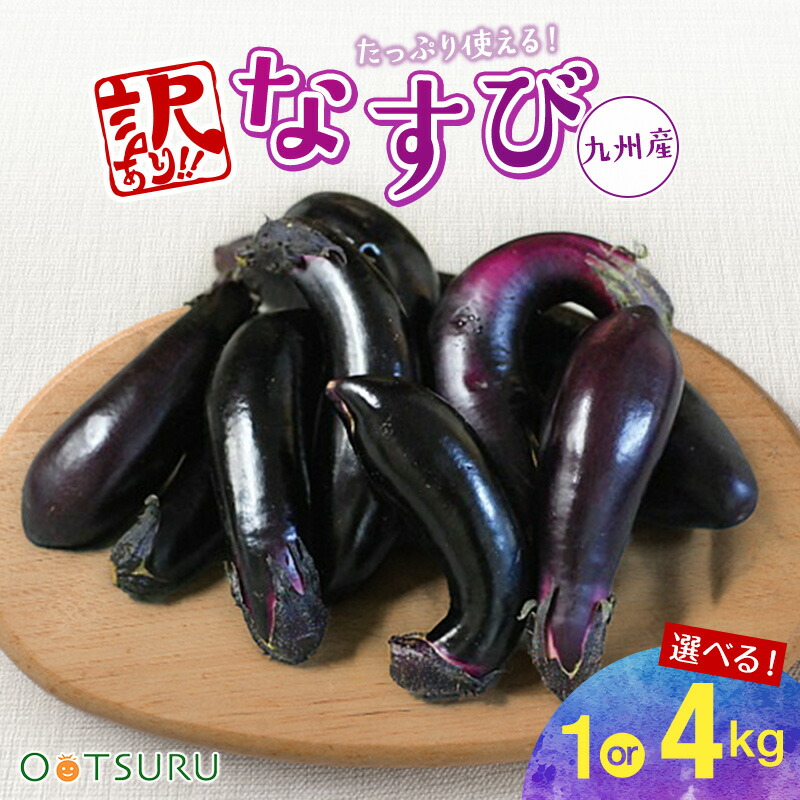 楽天市場】なすび（茄子） 3本 1箱(約4kg） 国産 福岡・熊本・九州産