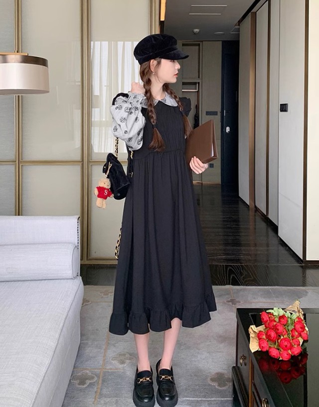 楽天市場】ドッキング ワンピース レディース ワンピース 長袖 ロング