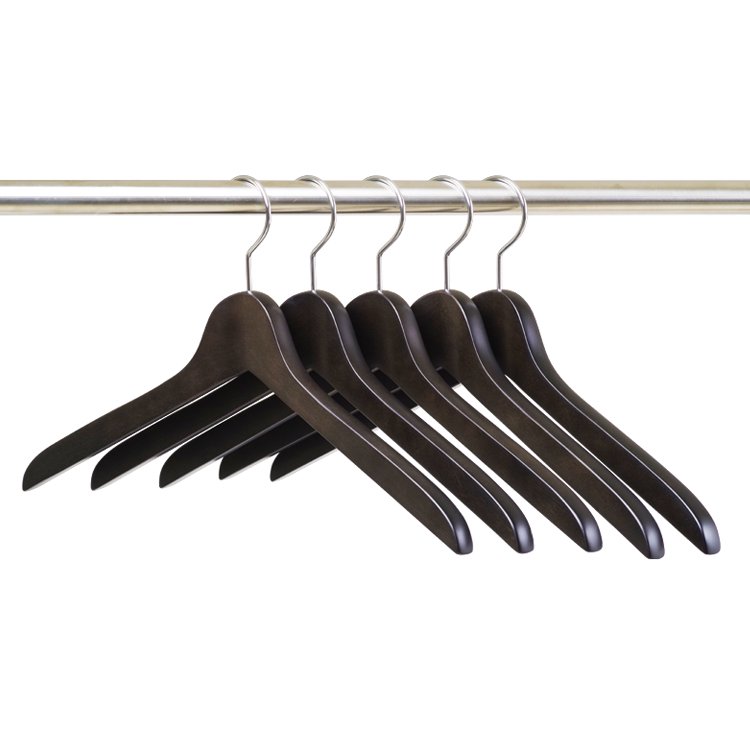 楽天市場】SET-01N/木製メンズジャケットハンガー/5本組/スモーク