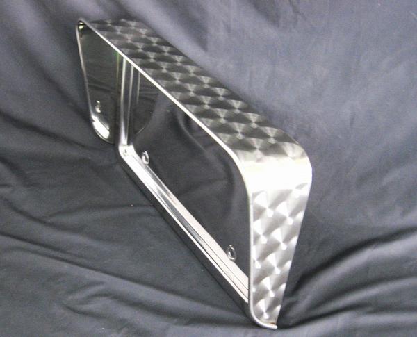 楽天市場】大型車用ナンバー枠◇丸棒・バイザー付 鏡面◇ステンレス