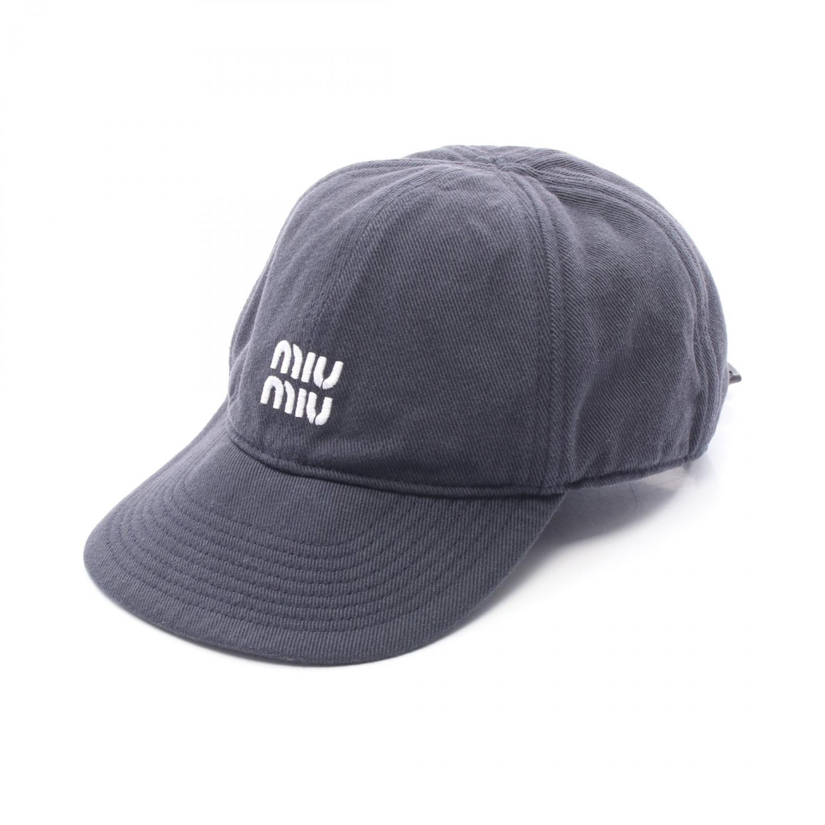 楽天市場】MIUMIU ミュウミュウ ドリル ベースボールキャップ ロゴ刺繍