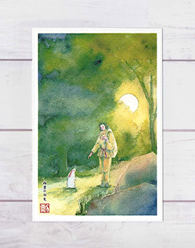 楽天市場】土田穣 絵画・アート(版画額装品)/みんな一緒にね/ウサギ