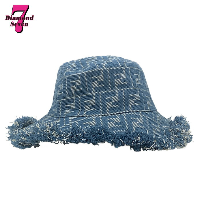 楽天市場】【中古】フェンディ FENDI ロゴ デニム バケット ハット