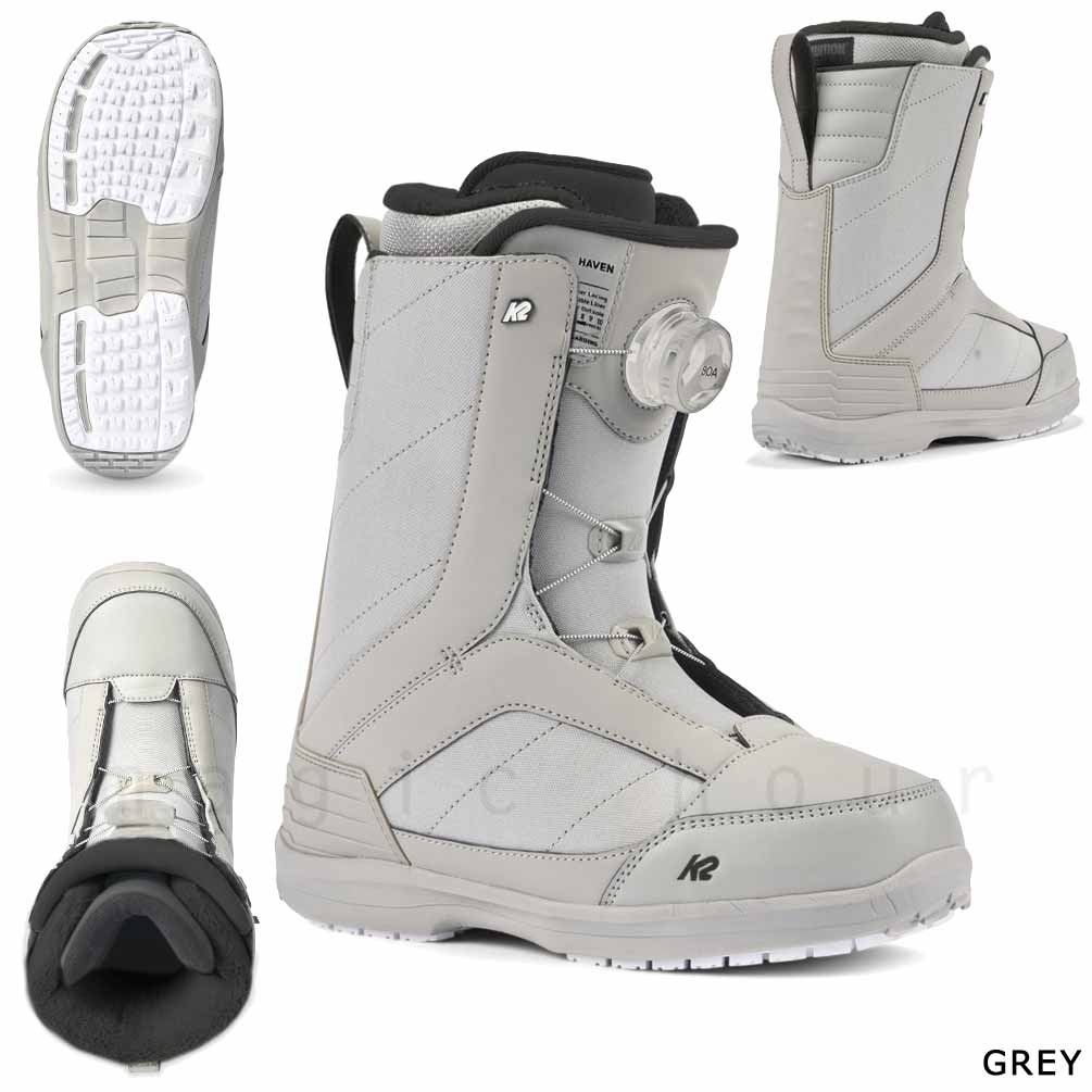 極美品 K2 HAVEN スノーボードブーツ 女性用 グレー/パープル 25cm 極