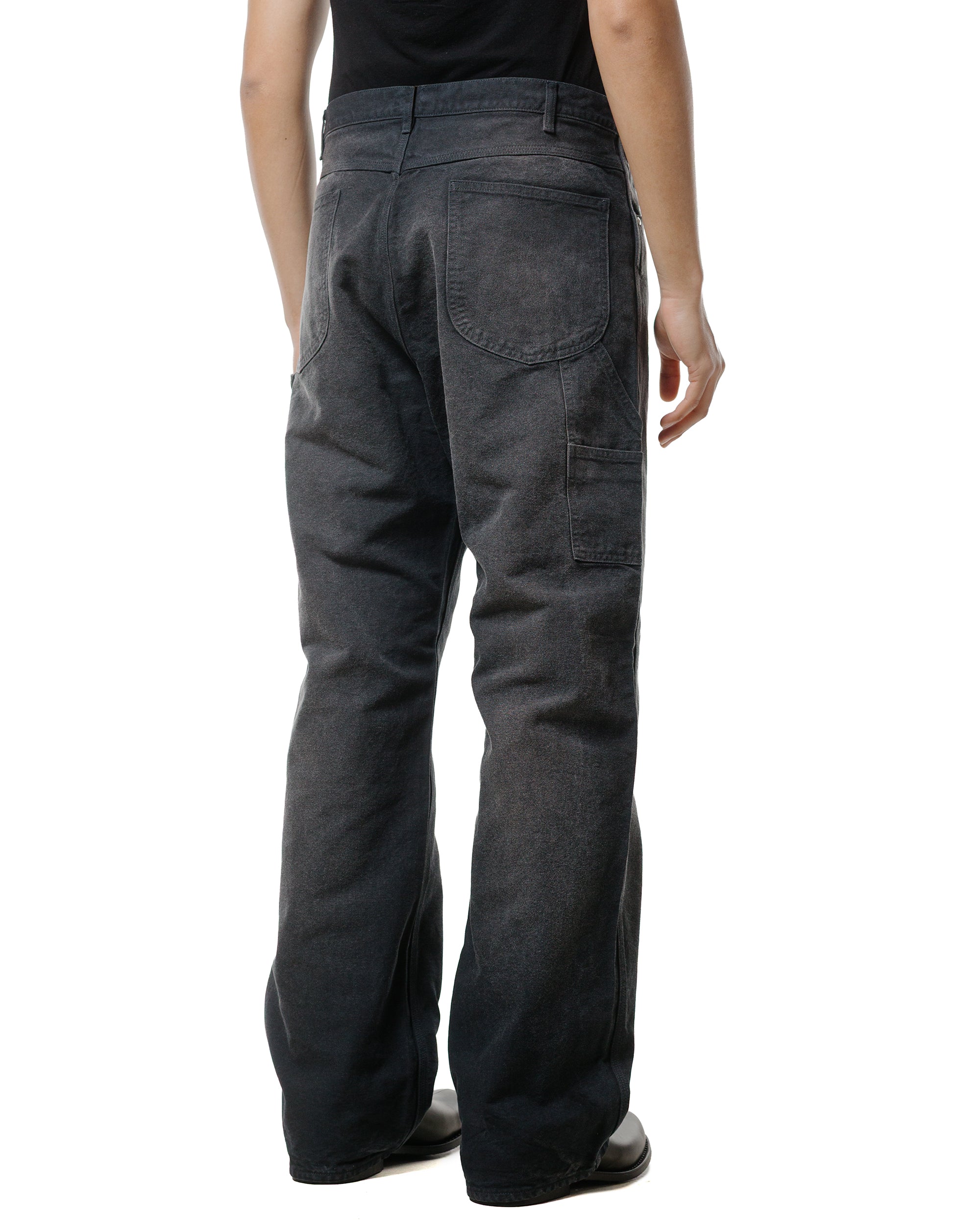 Auralee Garment Dyed Organic Cotton Duck Painter Pants Faded Black
