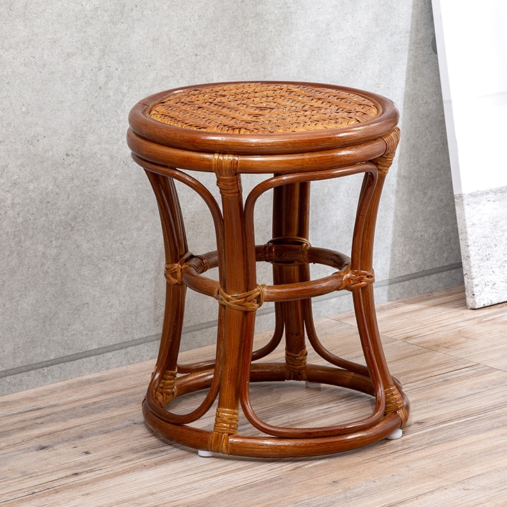 NEW天然籐スツール 籐スツール ラタンスツール 木製スツール 腰掛け
