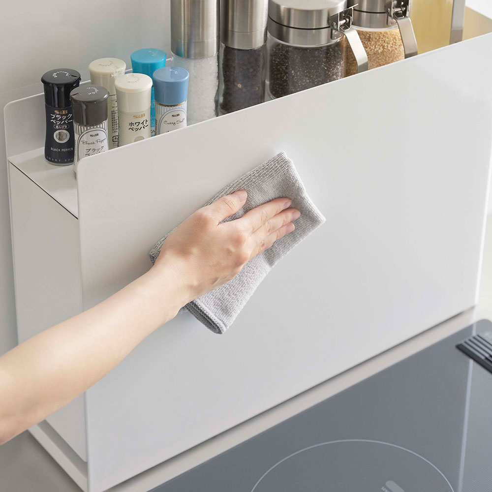 山崎実業 隠せる調味料ラック タワー （ホワイト）