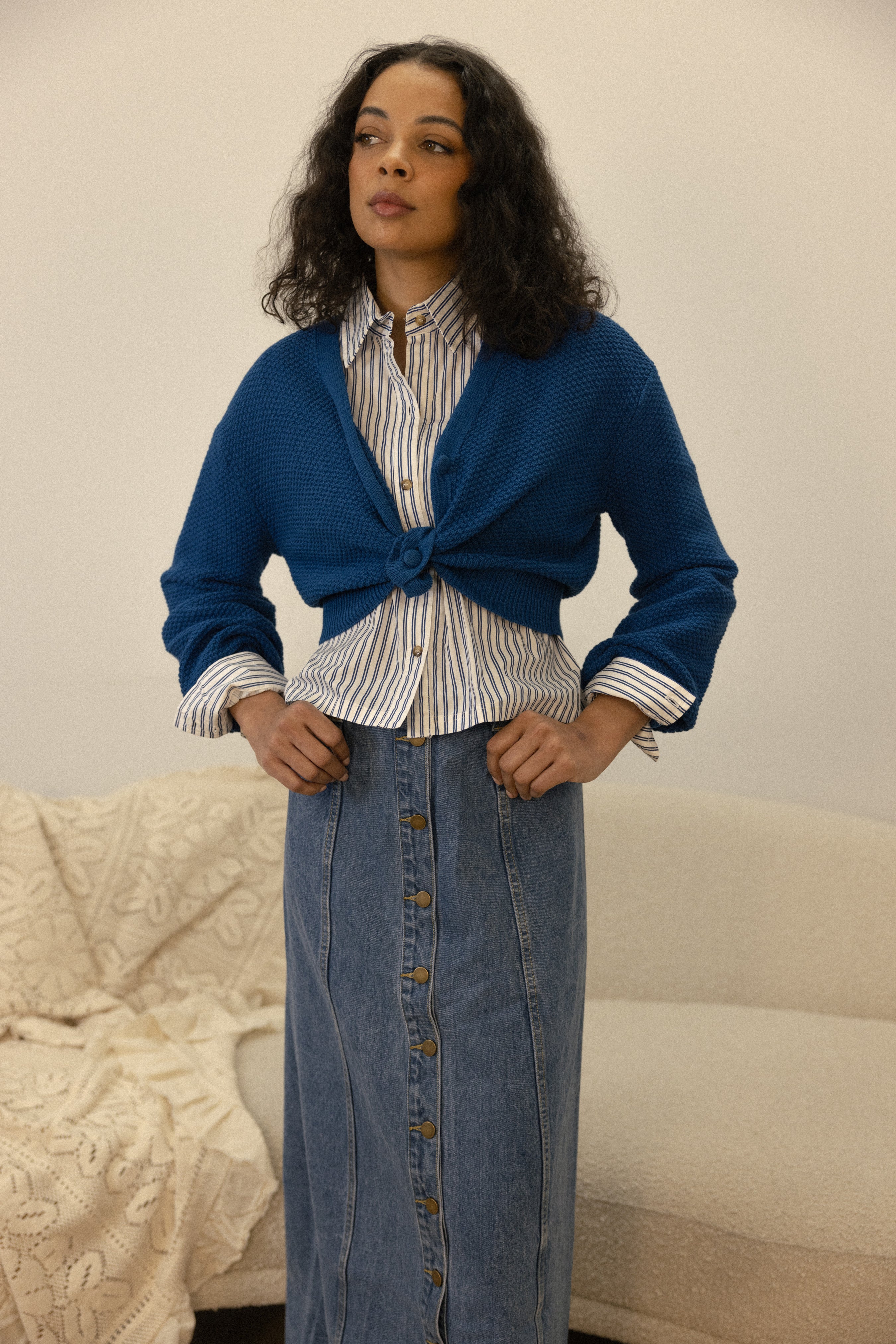 Maxi L. Panel A-Line Skirt W/CF Button – The Gallery Collection