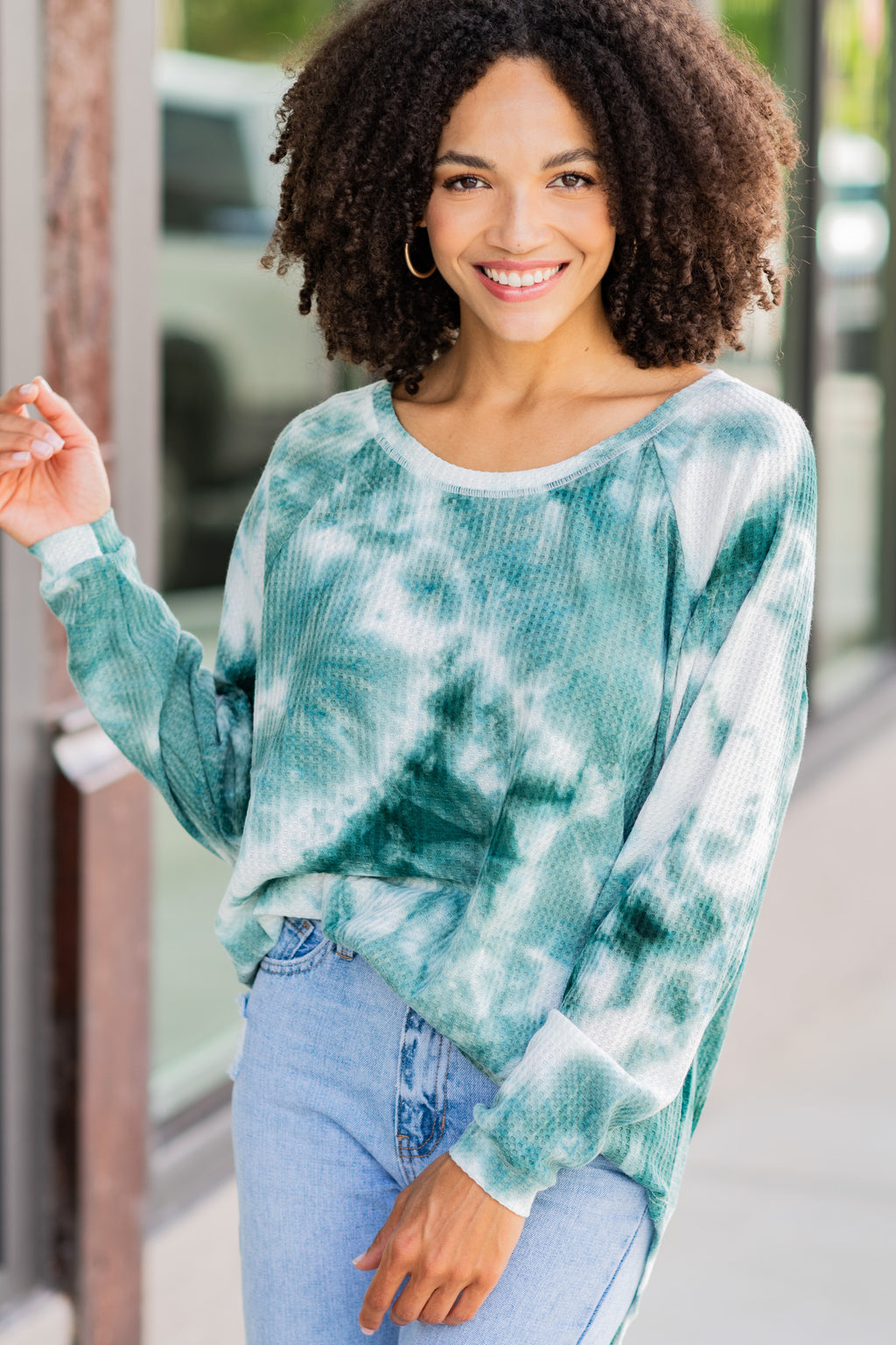 Easy Like Sunday Olive Green Tie Dye Tunic - Boutique Best Sellers