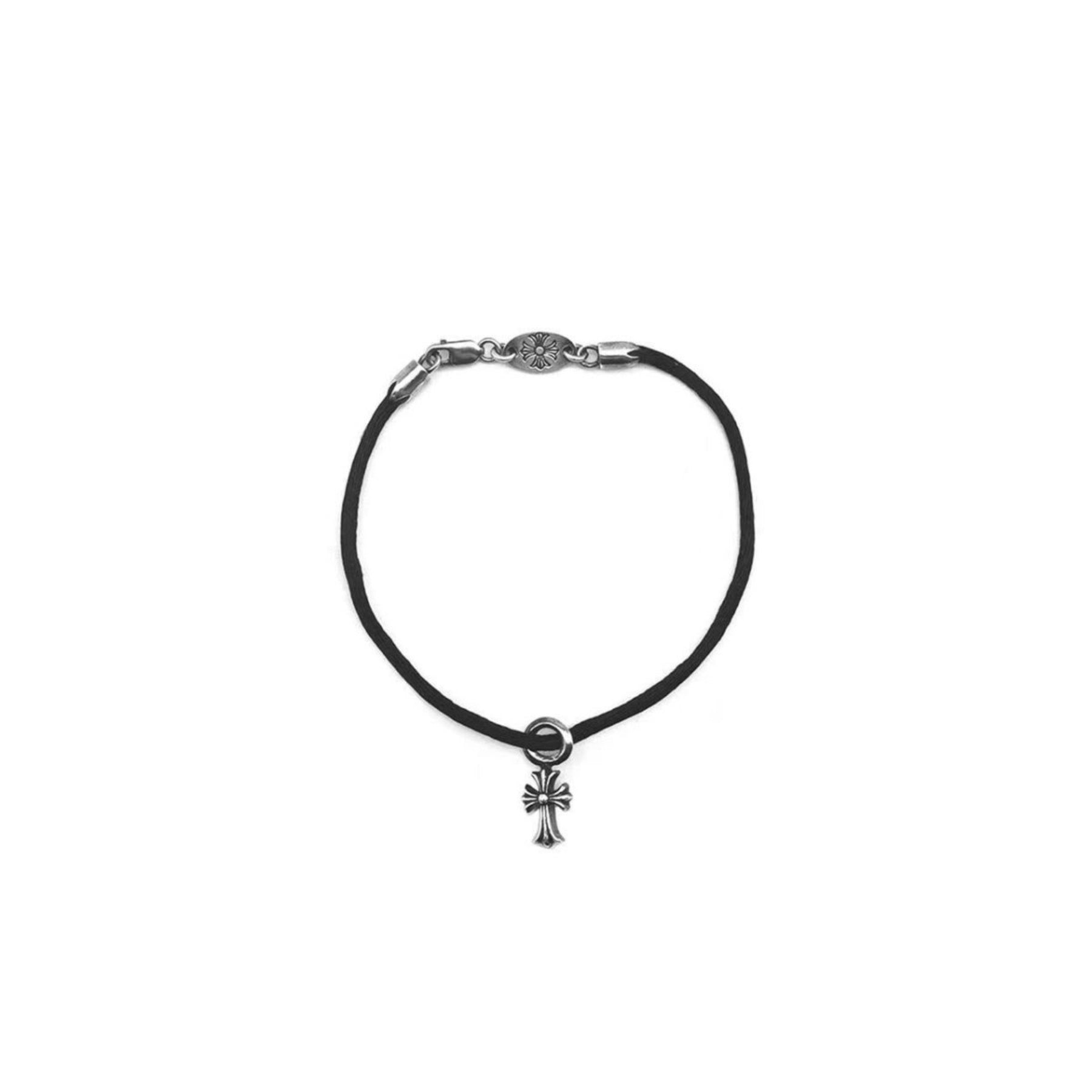 925 シルバー Chrome Hearts クロスペンダント ブラックブレスレット