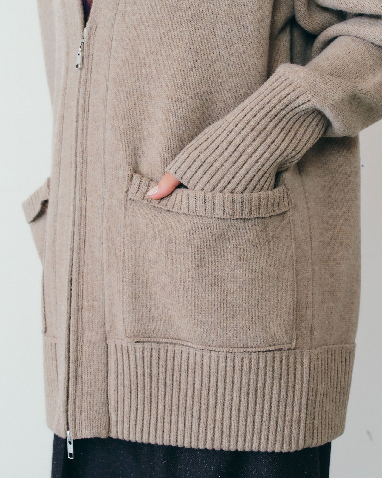 WOOL KNIT ZIP CARDIGAN – Shinzone