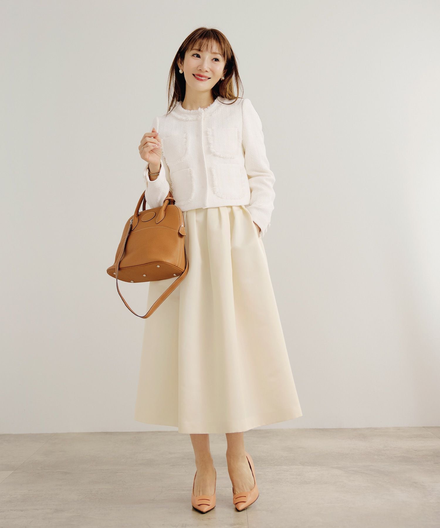 グログラン タック スカート ロング丈 Liala×PG 全5色｜lpg611-1399【7