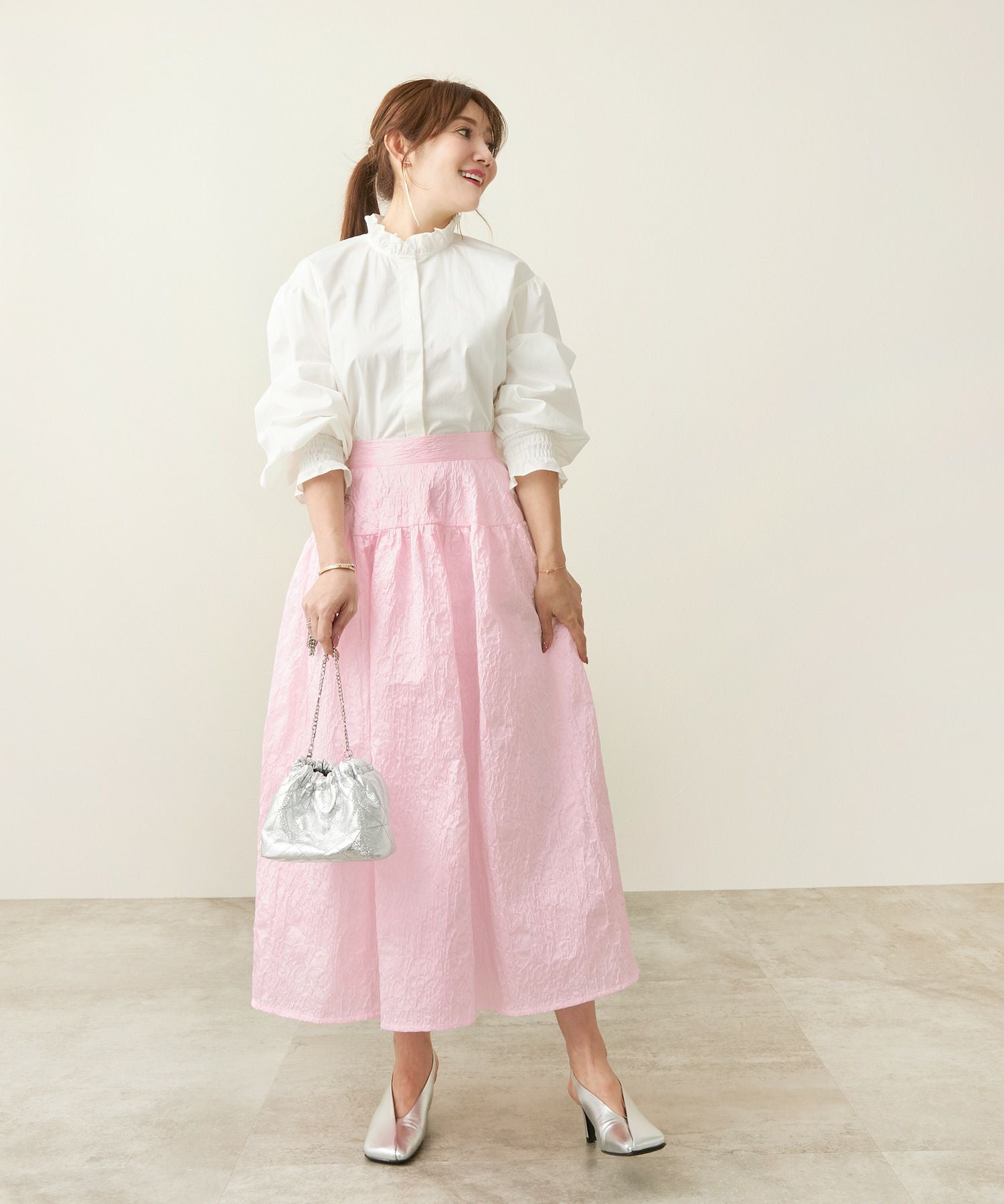 2点以上で半額クーポン対象 ふんわり ジャガード スカート Liala×PG 全