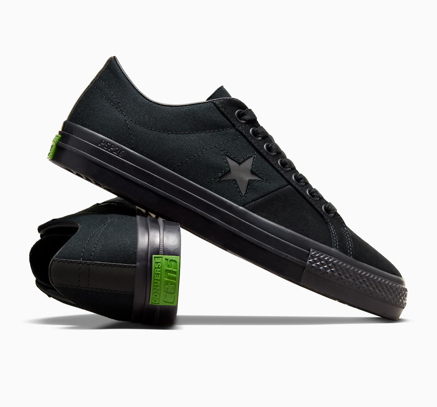 CONS x Sean Green One Star Pro (Black / Black / Sap Green)