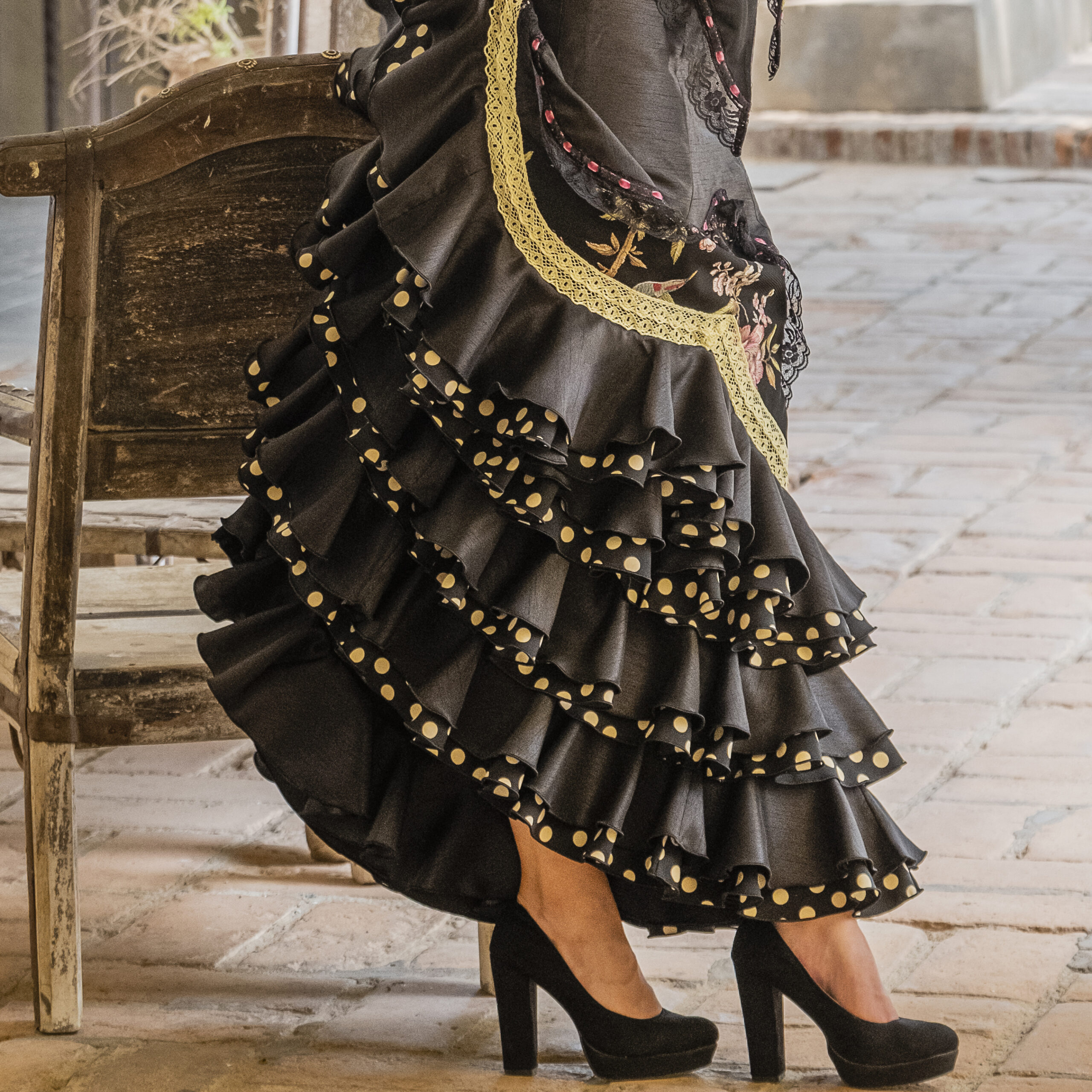 フラメンコ】ソニアジョーンズ 練習用スカート ファルダ フラメンコ