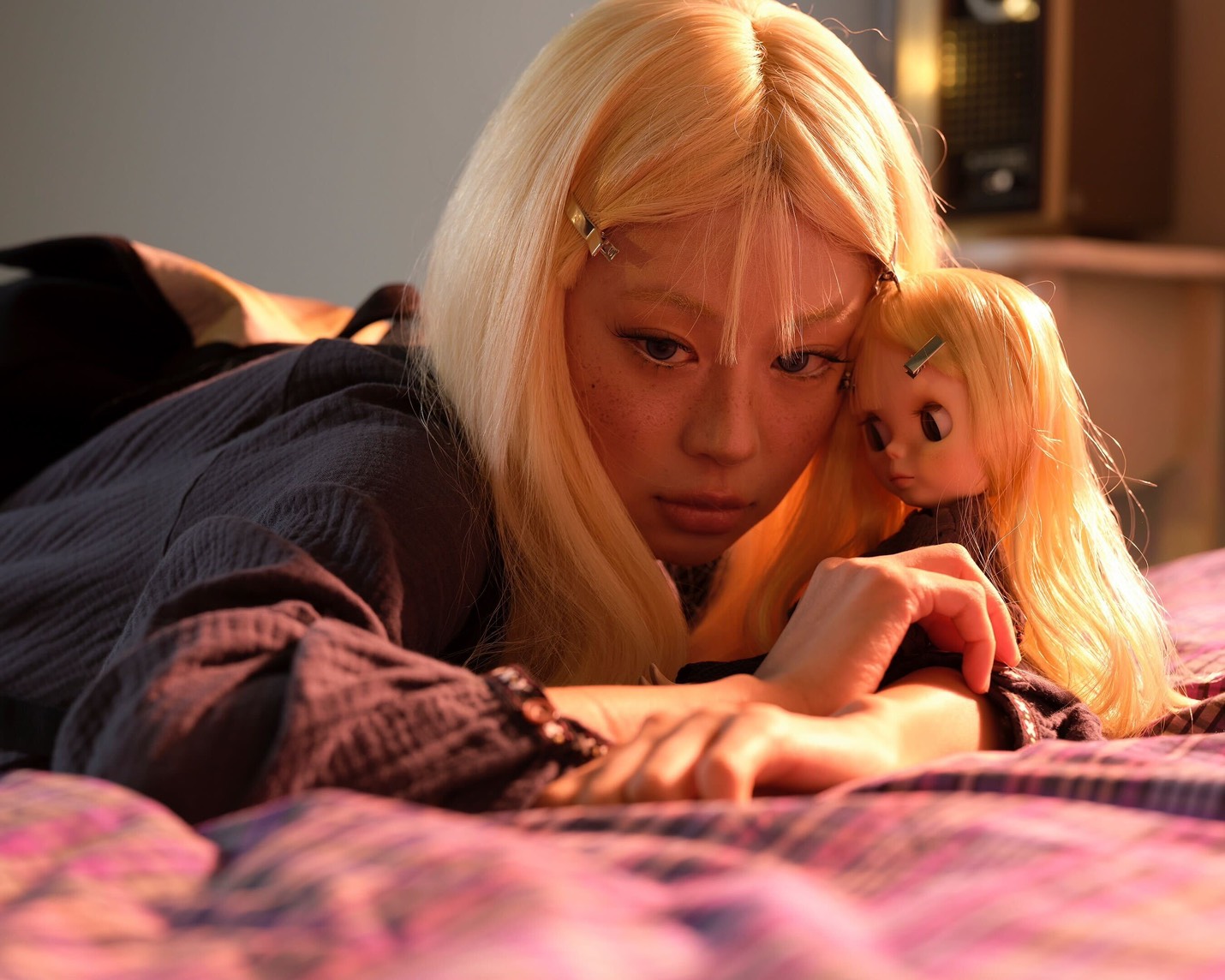 coyseio x Blythe人形プリントフード付きパーカー 韓国発ウィメンズ