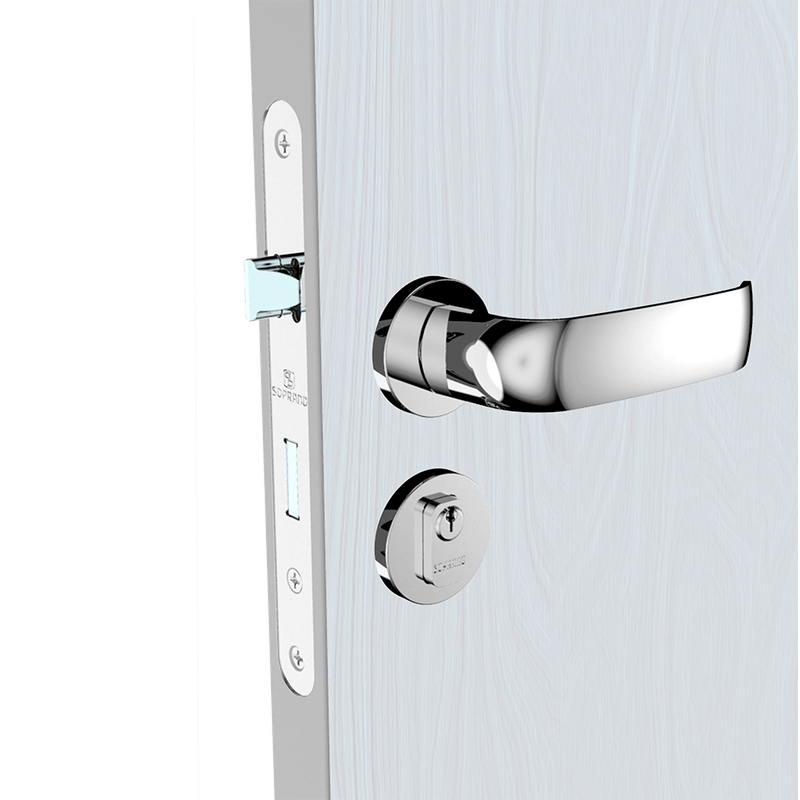 Fechadura Externa 40x53 ROS22 PY53 Oval Cromado Grand Ícaro