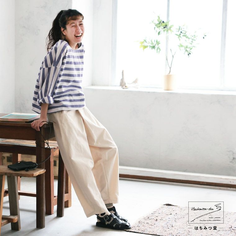 はちみつ堂ななめなタックのパンツ | soulberry