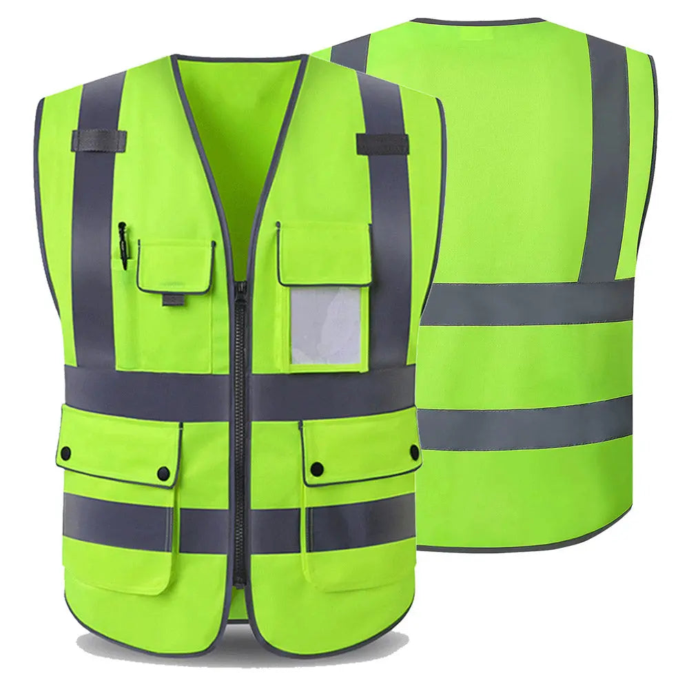 SMASYS High Visibility Reflective Safety Vest with Pockets, ANSI
