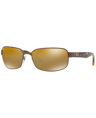 Ray-Ban Polarized Sunglasses , RB3566 CHROMANCE - Macy's