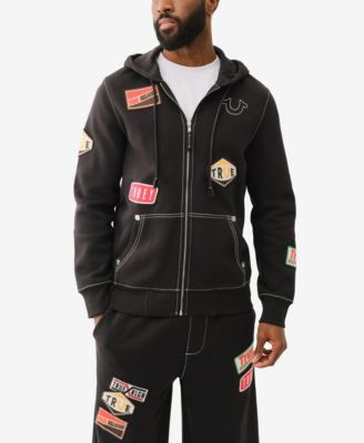 True Religion Men's Patch Big T Zip Hoodie - Macy's
