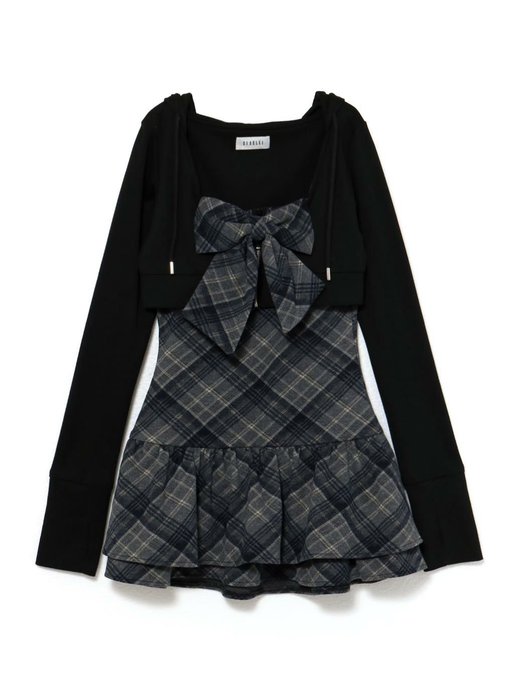 BUBBLES】チェックパーカーワンピース | sparkling mall online store