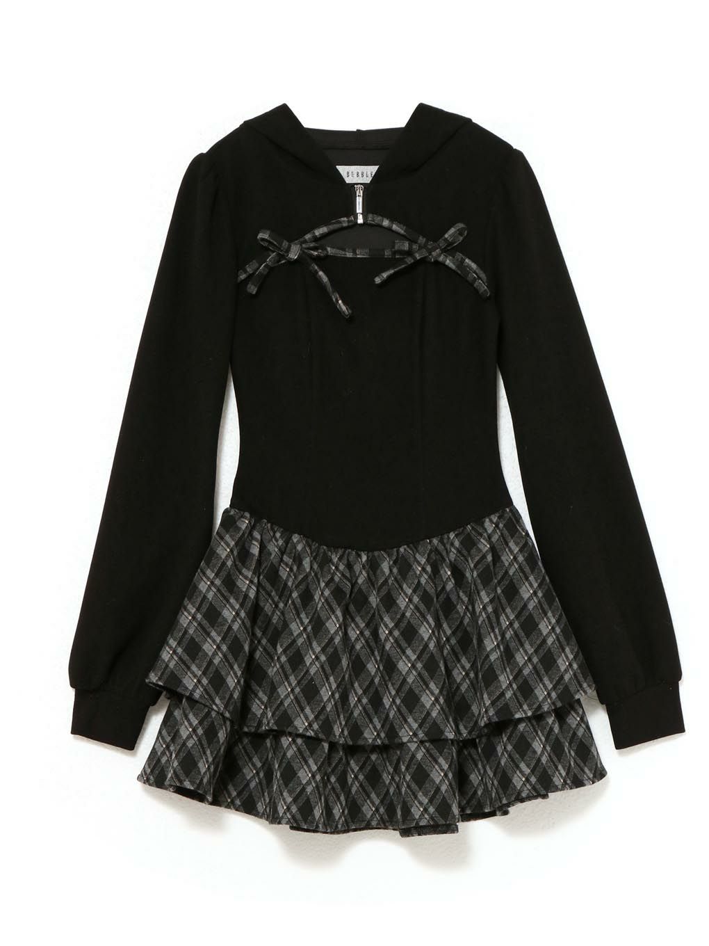 BUBBLES チェックシャギーカーデワンピース ONEPIECE | sparkling mall