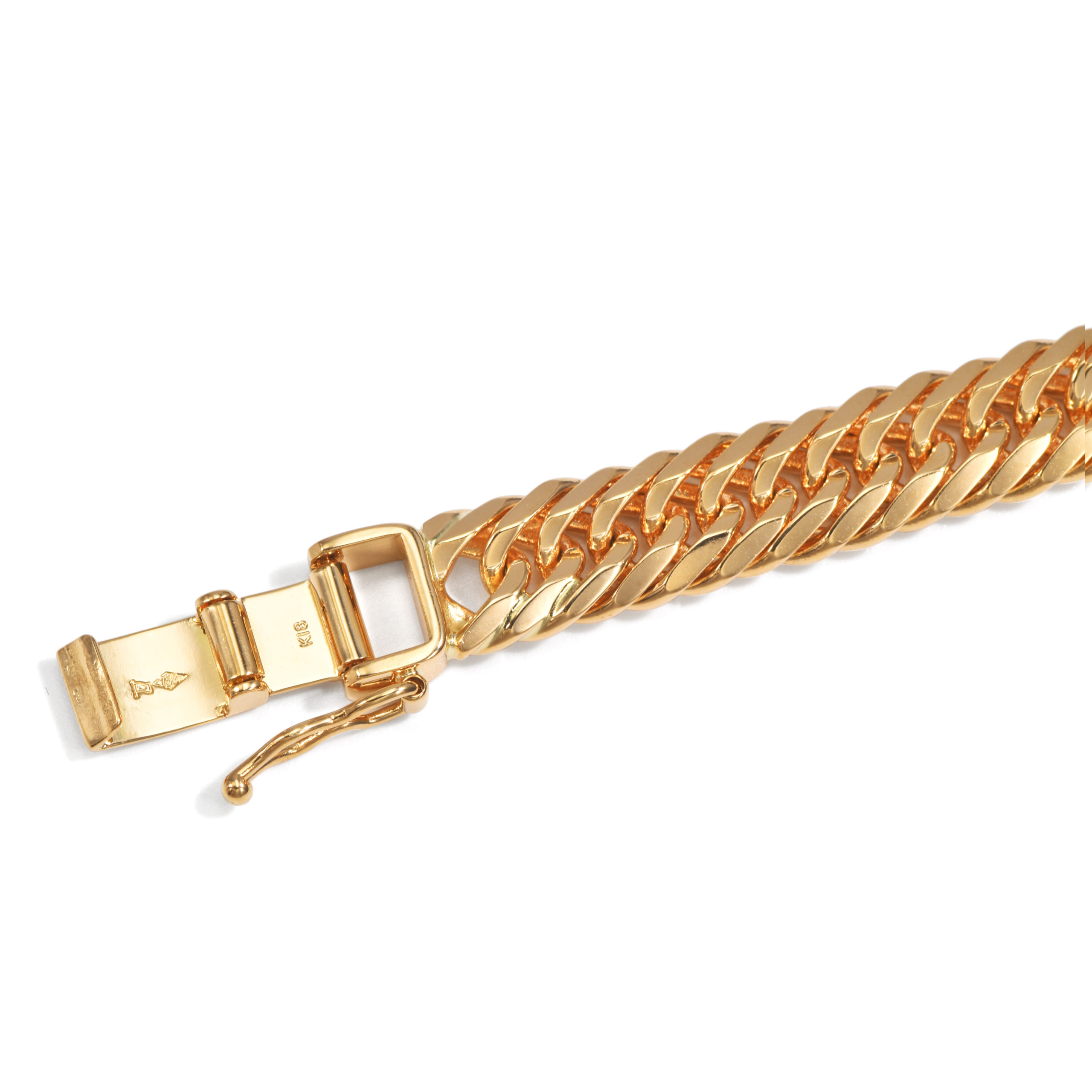 K18 18金 喜平ブレスレット 8面トリプル Vカット 30g 20cm 7.5mm幅 中