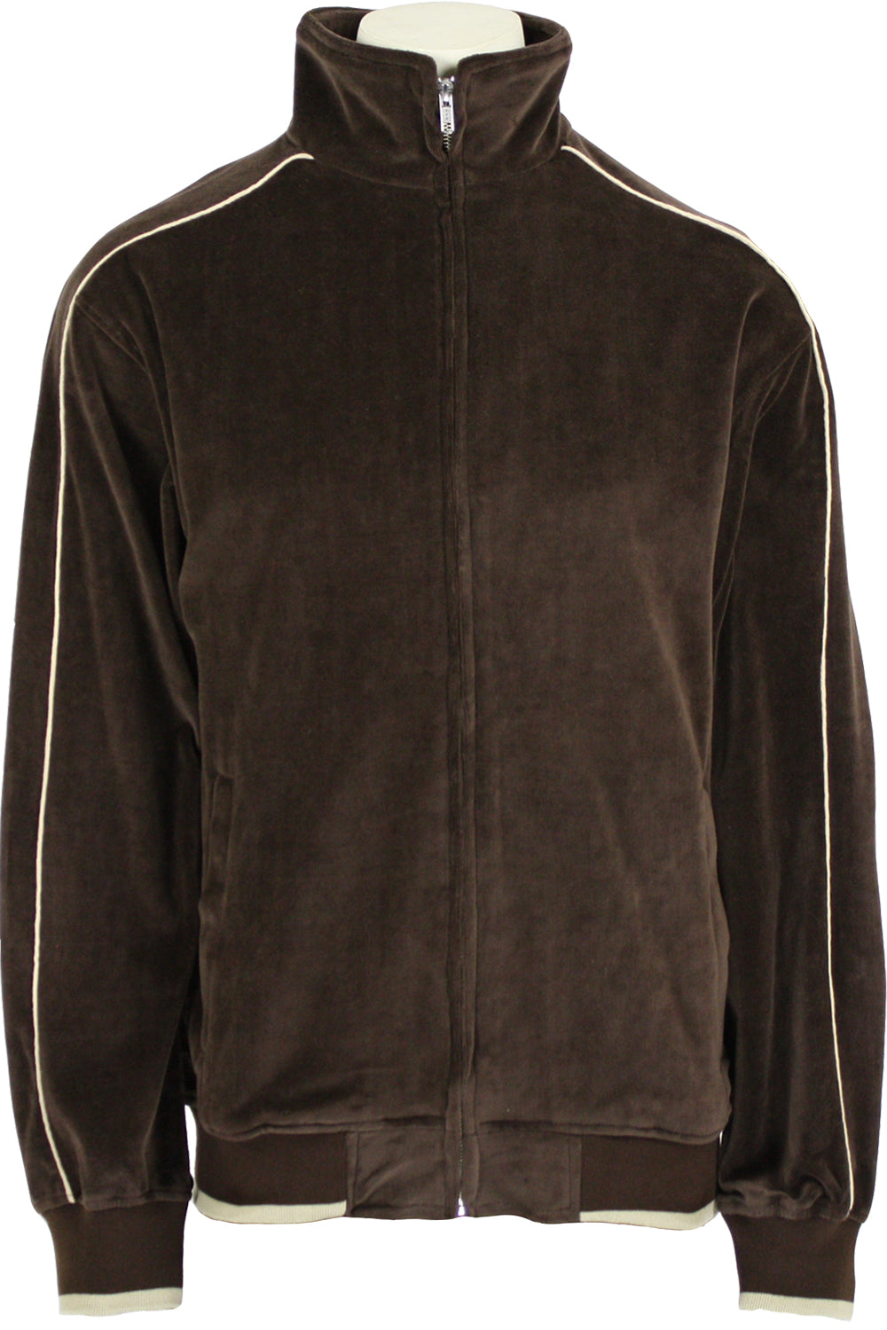 Mens Brown Velour Jacket | Track Jacket | Sweatsedo