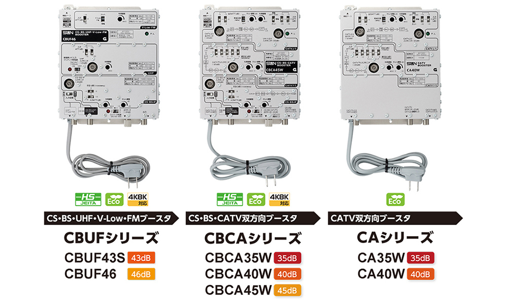 共同受信用CS/BSUHF帯ブースタ CUF35MS 共同受信用CS/BSUHF帯ブースタ