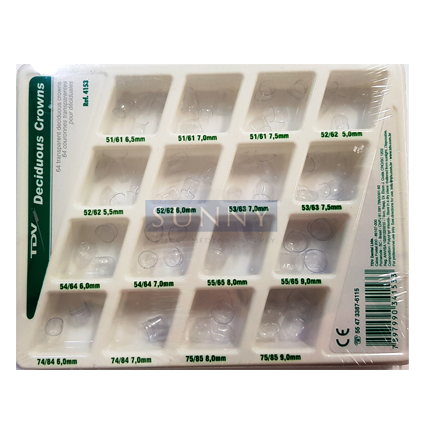 TDV Assorted Deciduous Crowns – 64 Crowns - Sunny Dental Medical